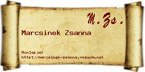 Marcsinek Zsanna névjegykártya